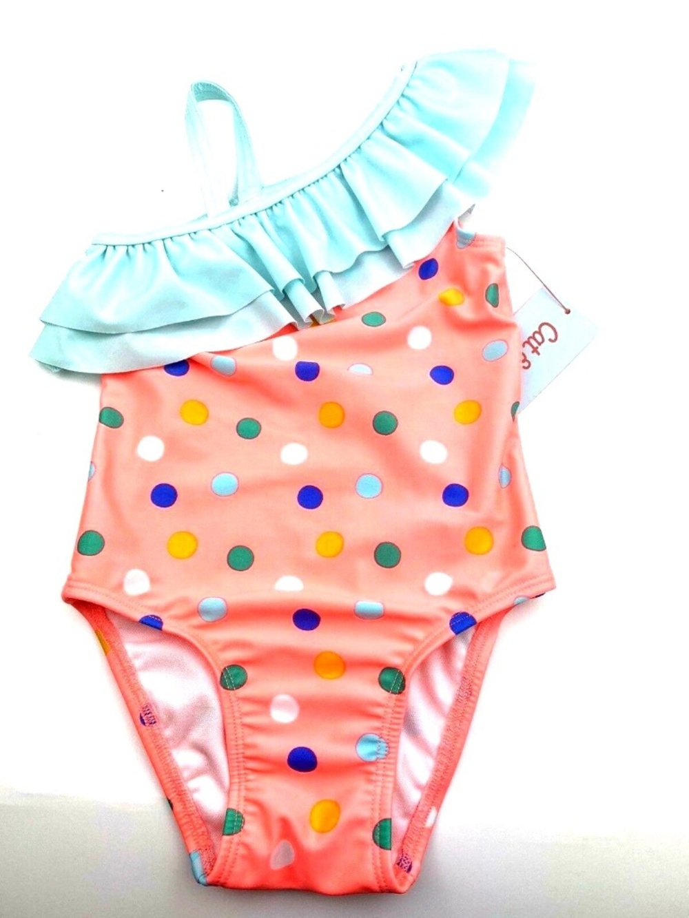 Cat & Jack Toddler Swimwear Bathing suit Size 2T Girl baby polka dot summer